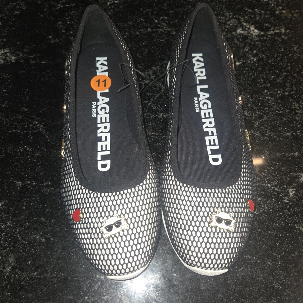 Karl Lagerfeld Black and White Women's Shoes